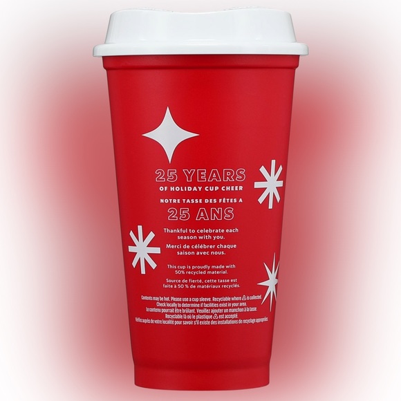 FREE with $75 purchase! NWT 2022 Starbuck’s limited edition Red Cup - Picture 3 of 3